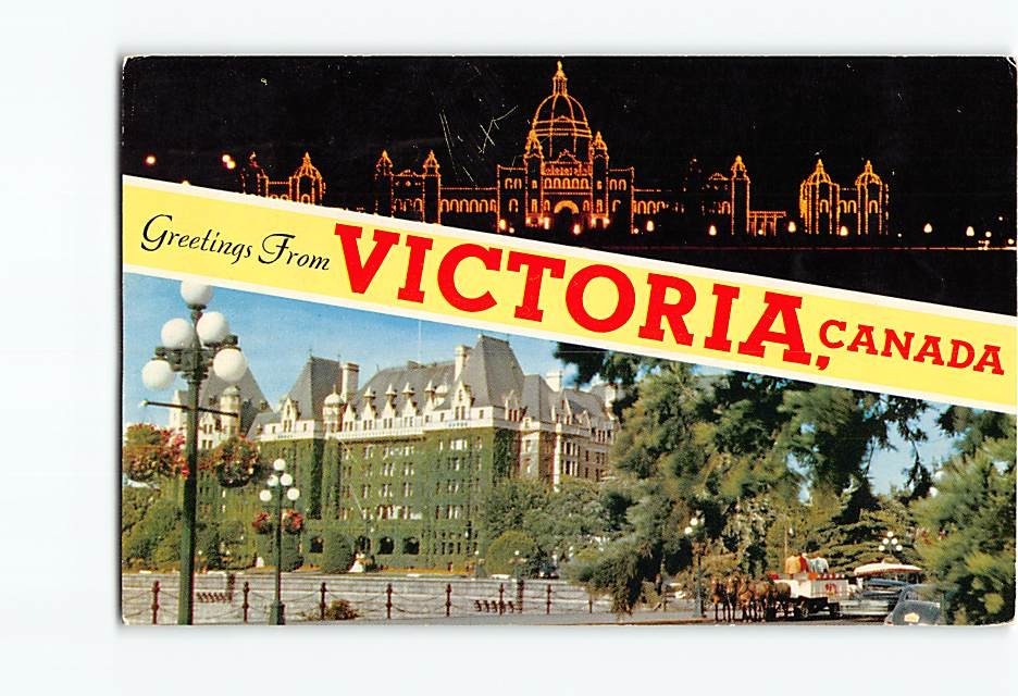 Postcard Greetings From Victoria Canada