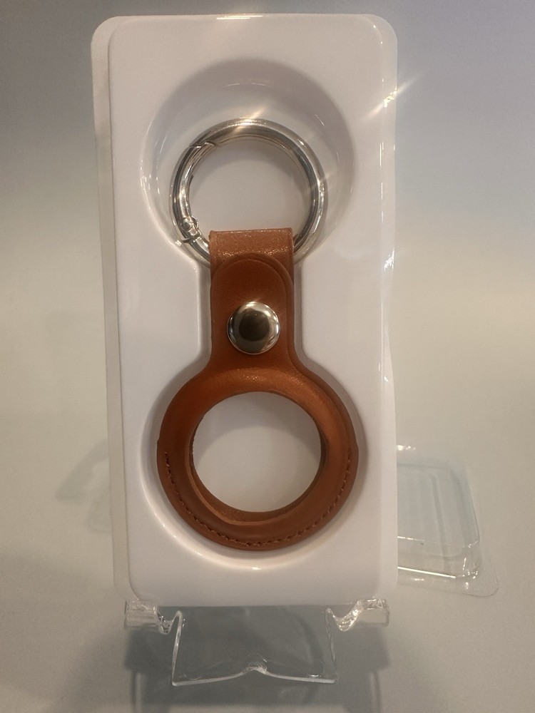 AirTag Loop / AirTag Brown Leather Key Ring / Leather Loop
