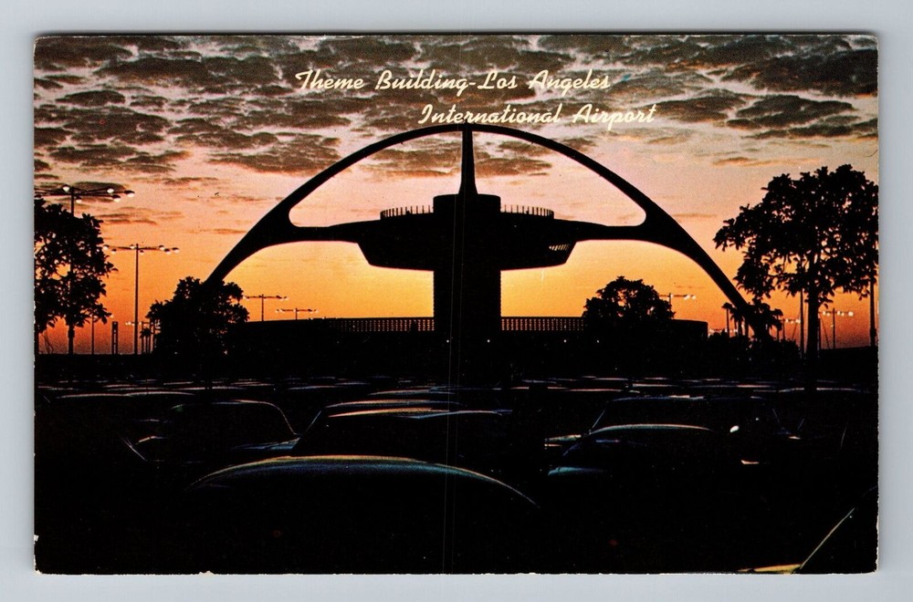 Los Angeles CA-California, Theme Building, Airport, Vintage Postcard