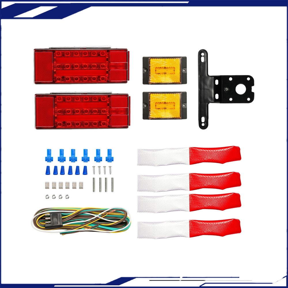 Rectangular Steering Brake Light Trailer Truck with Side Light for Campers