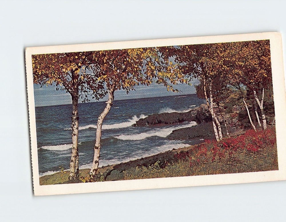 Postcard Lake Superior Copper Harbor Michigan USA