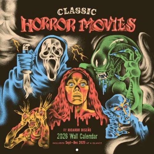 Classic Horror Movies 2026 Wall CalendarAnother great item from Rarewaves USA | Free delivery!