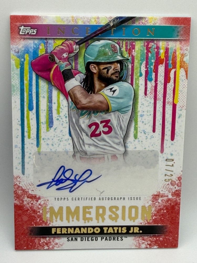 2024 Topps Inception Fernando Tatis Jr.  Immersion Autograph /25  PadresBoston Red Sox