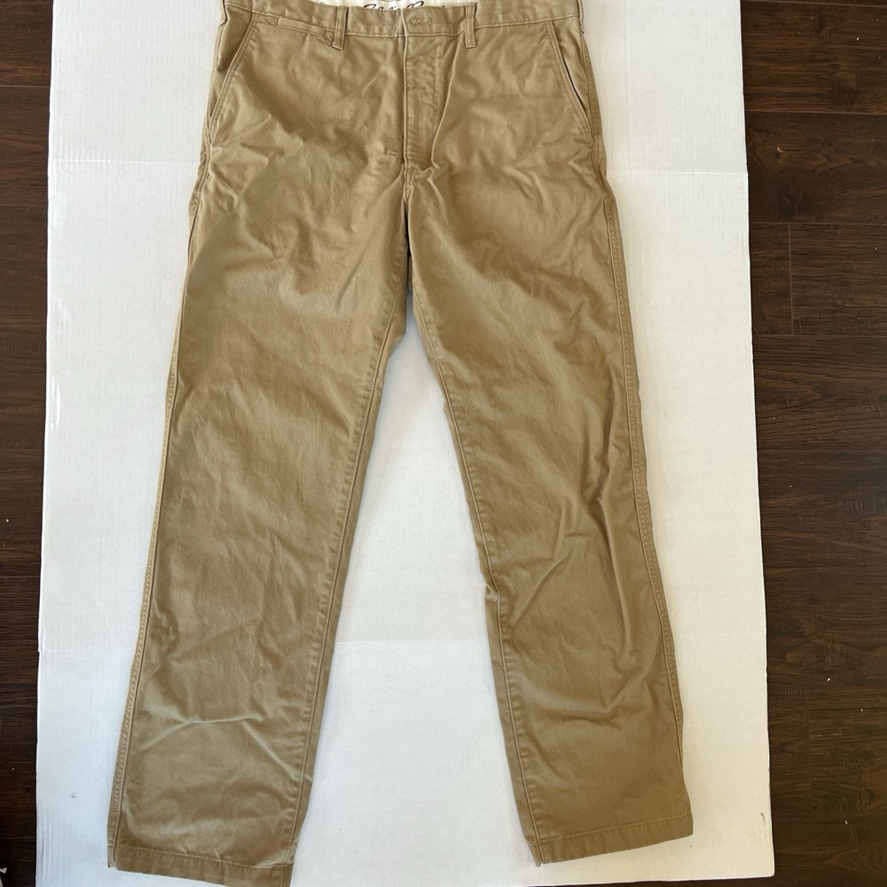 Eddie Bauer Mens Legend Wash Classic Fit Straight Leg Khaki Pants Beige 36x34