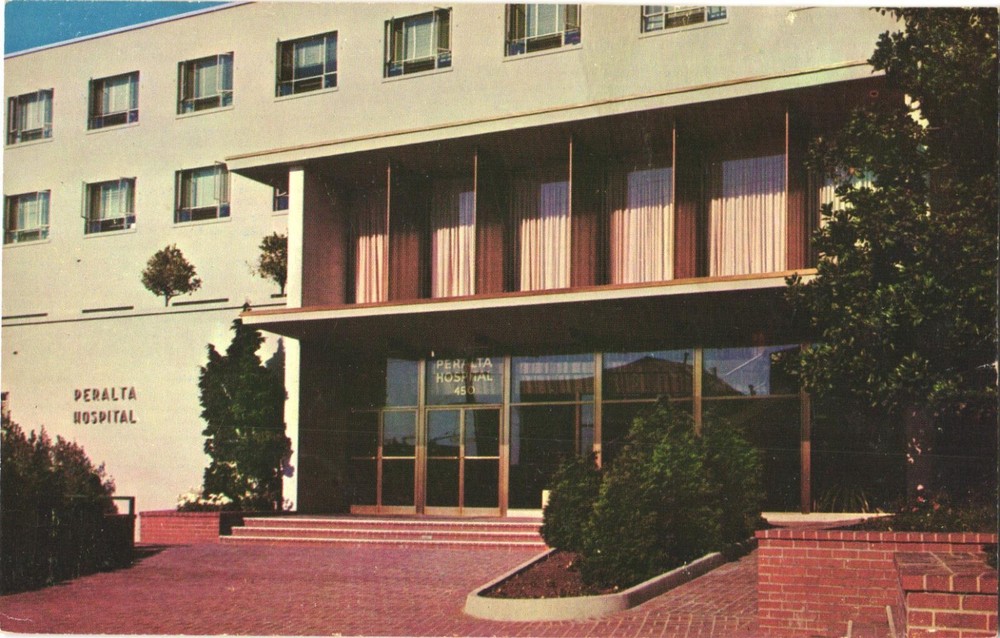 Oakland California Peralta Hospital A Non-profit Hospital Vintage Postcard