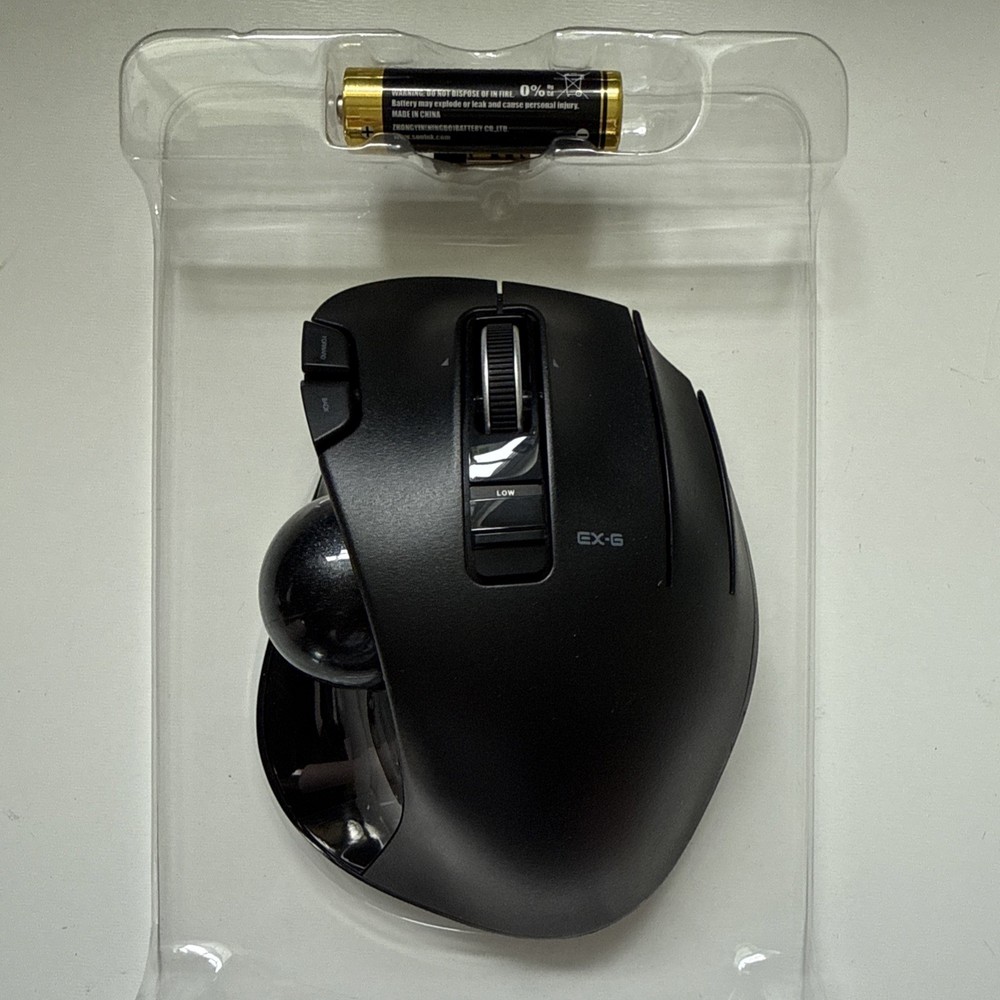 ELECOM EX-G M-XT3DRBK Wireless Trackball Mouse