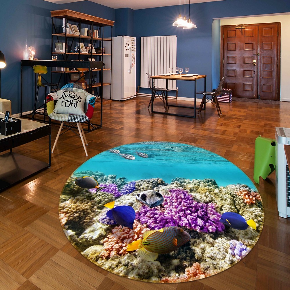 3D Coral O1976 Animal Print Non-Slip Rug Mat Elegant Photo Carpet