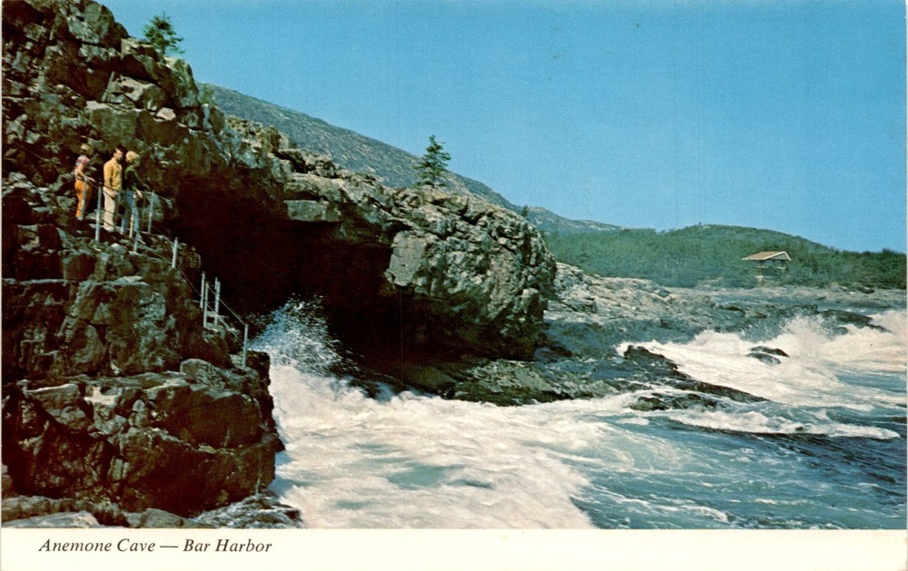 Anemone Cave, Acadia National Park, Bar Harbor, Maine, Boston, Postcard-image