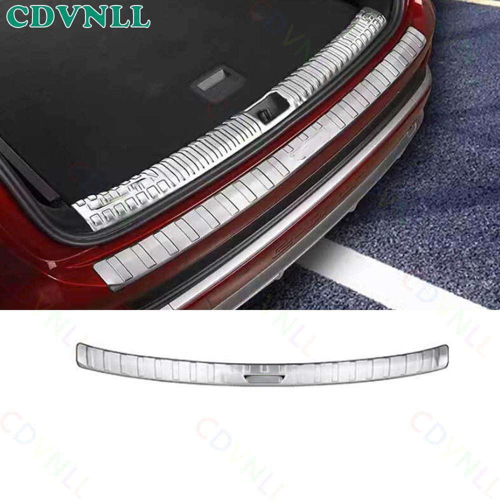 For Audi Q4 e-tron 2022-2024 Silver Steel Outer Rear Bumper Protector Sill Plate