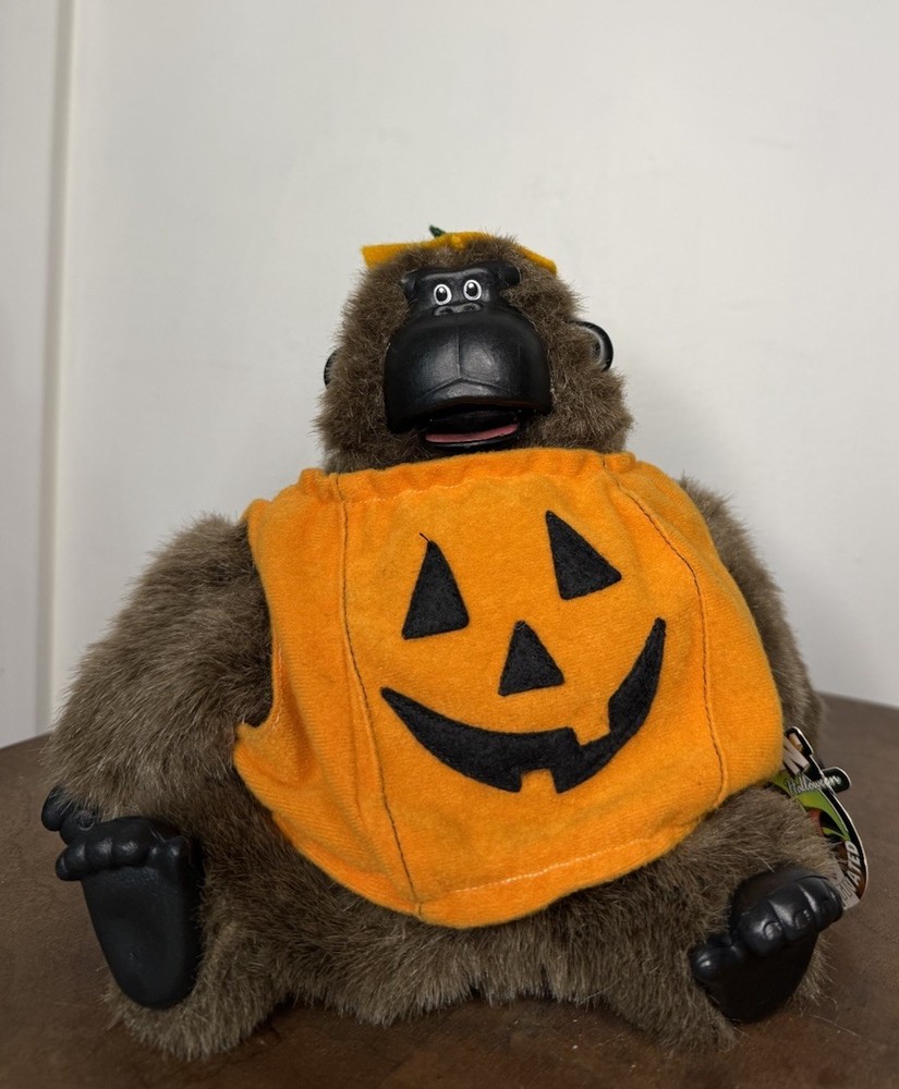 Vintage 90’s Rockin Gorilla In Pumpkin Halloween Costume With Tag. Rare.Not Work
