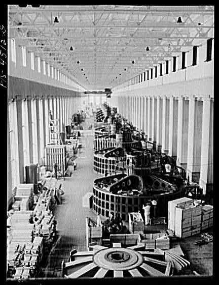 Photo:Wilson Dam Alabama TVA 1930s Powerhouse Turbine Generator Interior