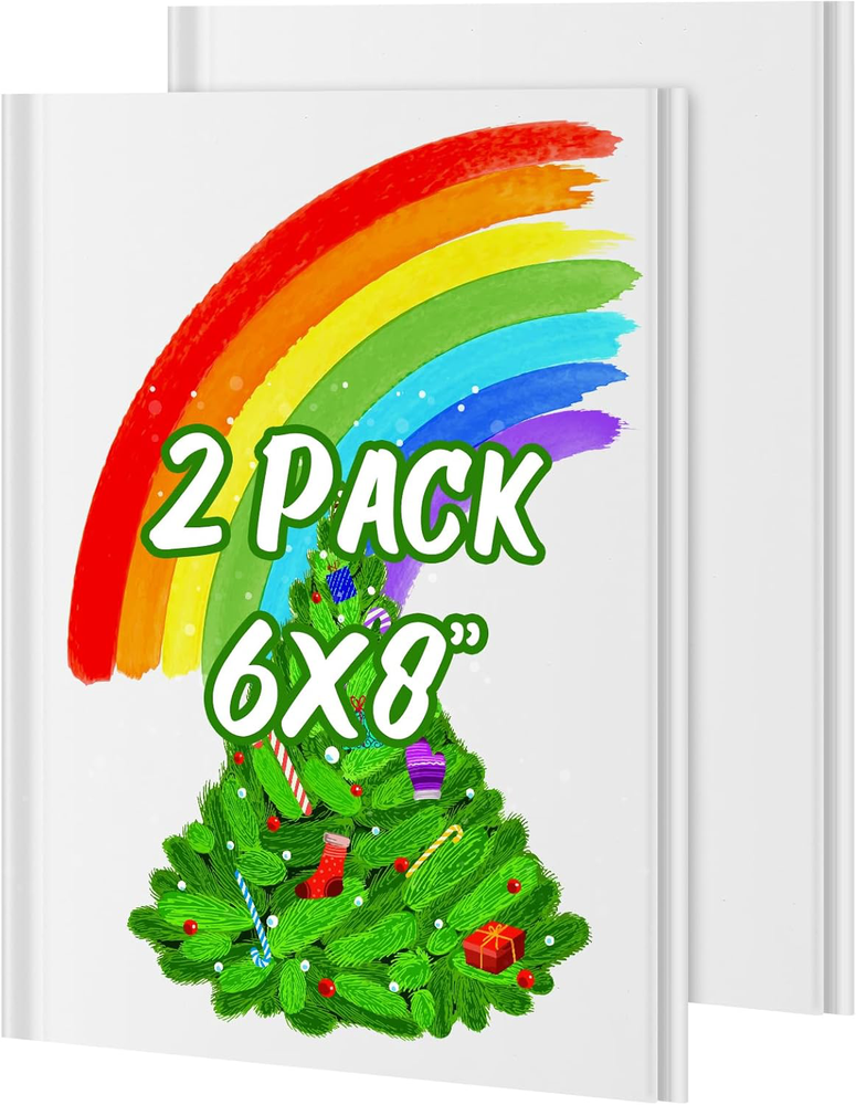 6x8 Blank Hardcover Notebook 2-Pack 60-Page Kids Sketchbooks