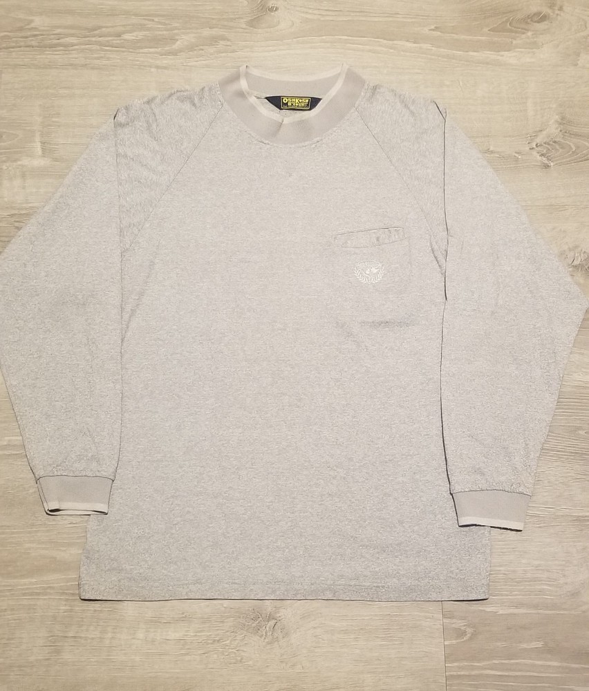 Vintage 90s Mens Osh Kosh B'Gosh Gray Longsleeve Shirt Sweater Size Large