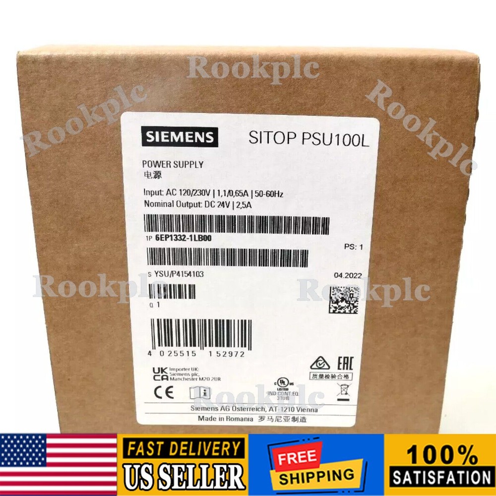 New Siemens 6EP1332-1LB00 SITOP PSU100L Stabilized Power Supply 6EP1 332-1LB00
