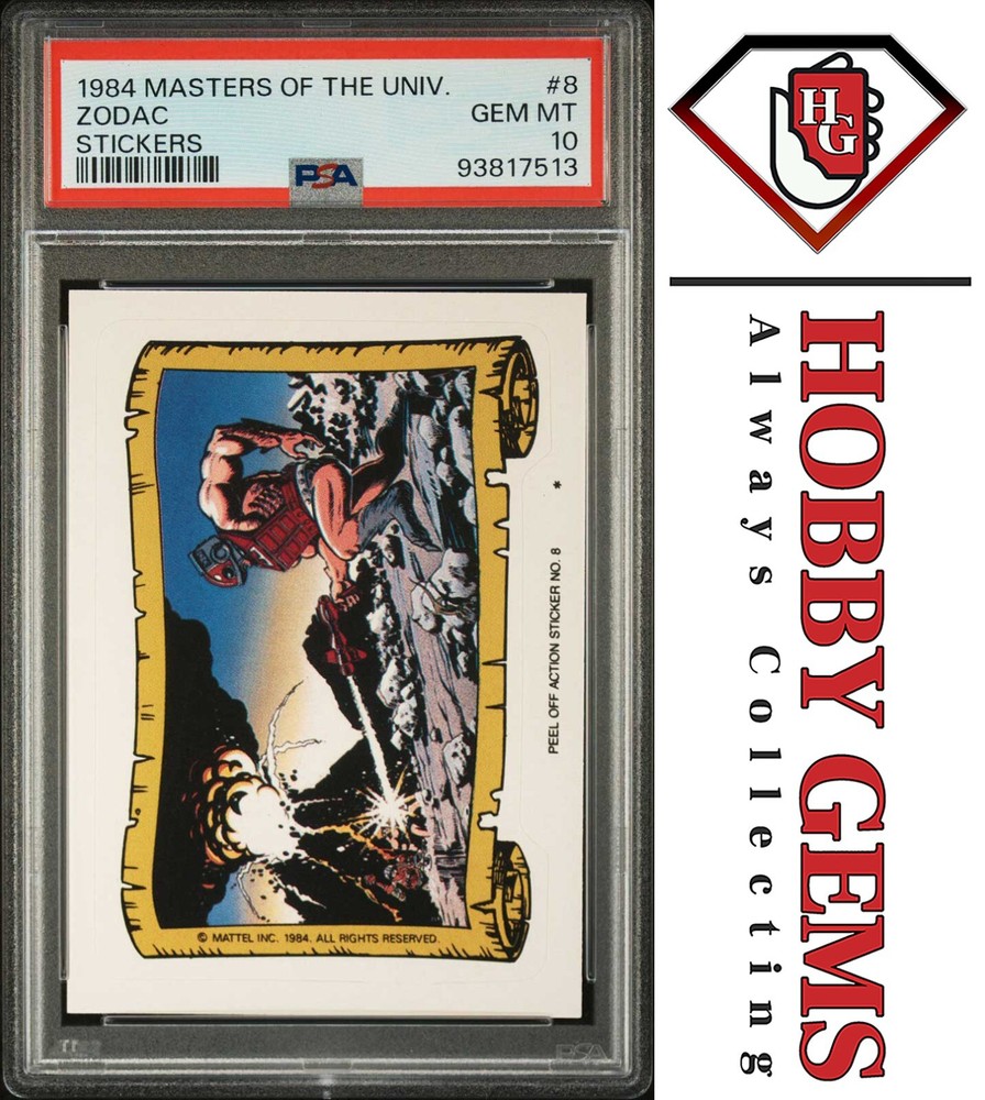 ZODAC PSA 10 1984 Masters of the Universe Sticker #8 C2