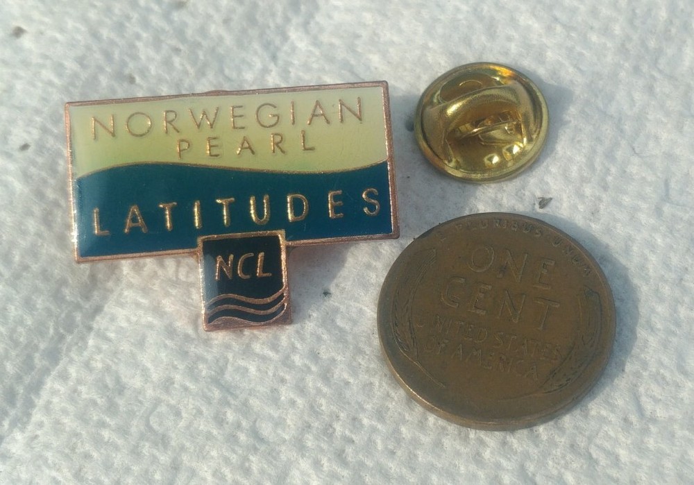 Norwegian Cruise Line Ship PEARL Latitudes Rewards Enameled Lapel Pin