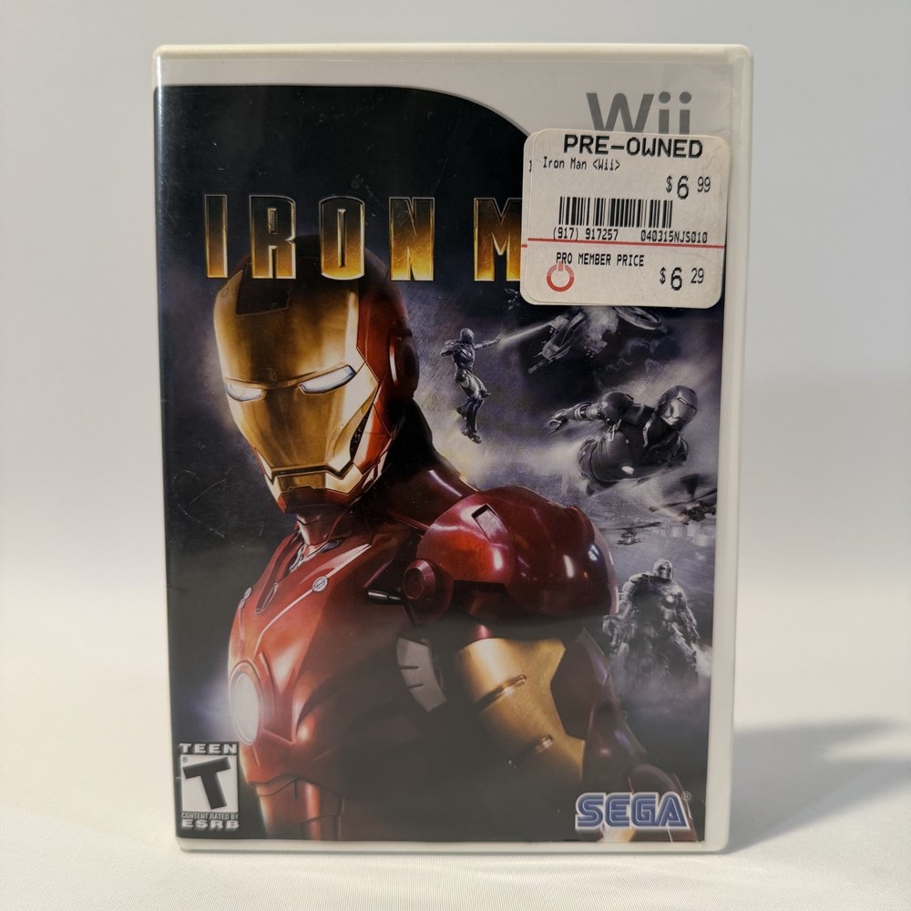 Iron Man Wii Nintendo Sega Action Adventure Superhero Video Game No Manual