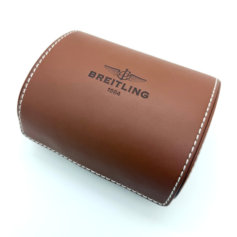 Breitling Genuine Leather 2-Slot Watch Case - Authentic Travel Storage - Unused