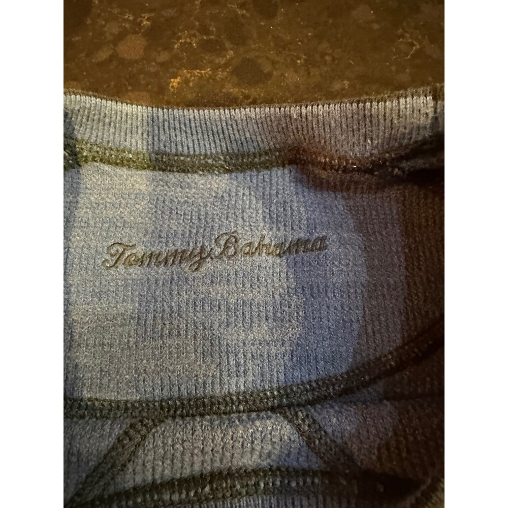 Tommy Bahama Men's Crew Neck Sweater Blue Heathered Long Sleeve Casual Comfort
