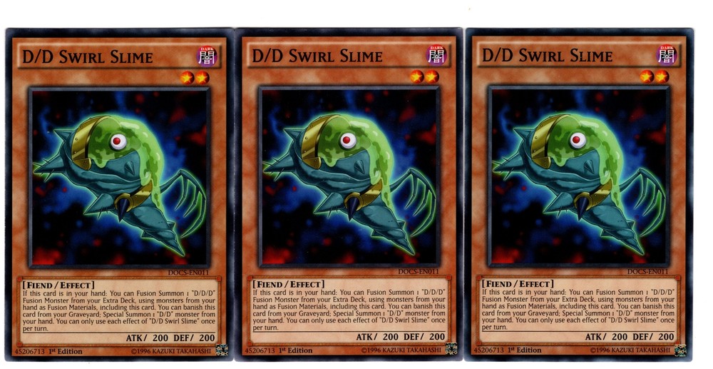 Yugioh- 3X D/D Swirl Slime - Common - 1st Edition - DOCS-EN011 - Near Mint