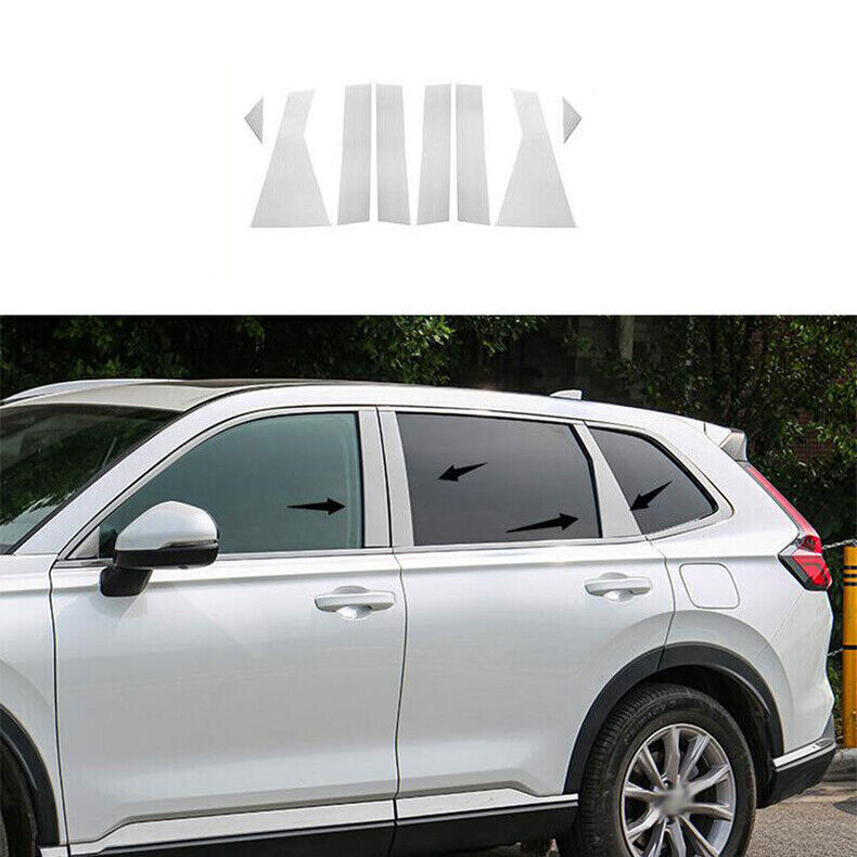 For Honda CR-V 2023-2025 Chrome Steel Window Pillar Posts Set Door Cover trim