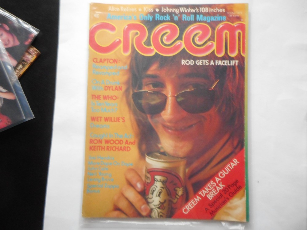 CREEM MAGAZINE-10/74-ROD STEWART -CLAPTON-DYLAN-THE WHO                     unad