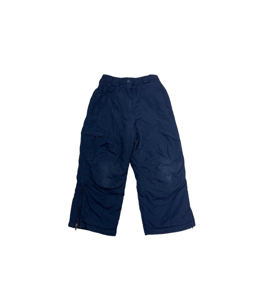 LL Bean Kid Size 5-6 Solid Navy Blue Winter Snow Pants