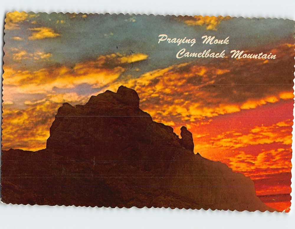 Postcard Praying Monk Camelback Mountain Phoenix Arizona USA