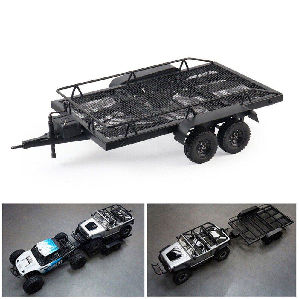 1X RC Crawler Car Heavy Duty Trailer For 1/8 1/10 Trx4 SCX10 C001 D90 D110 RC4WD