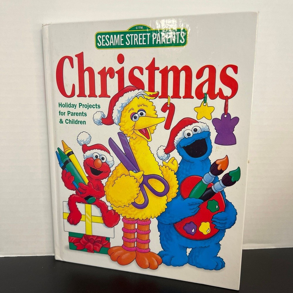 1998 Sesame Street Parents Christmas Holiday Craft Project Hardcover Book