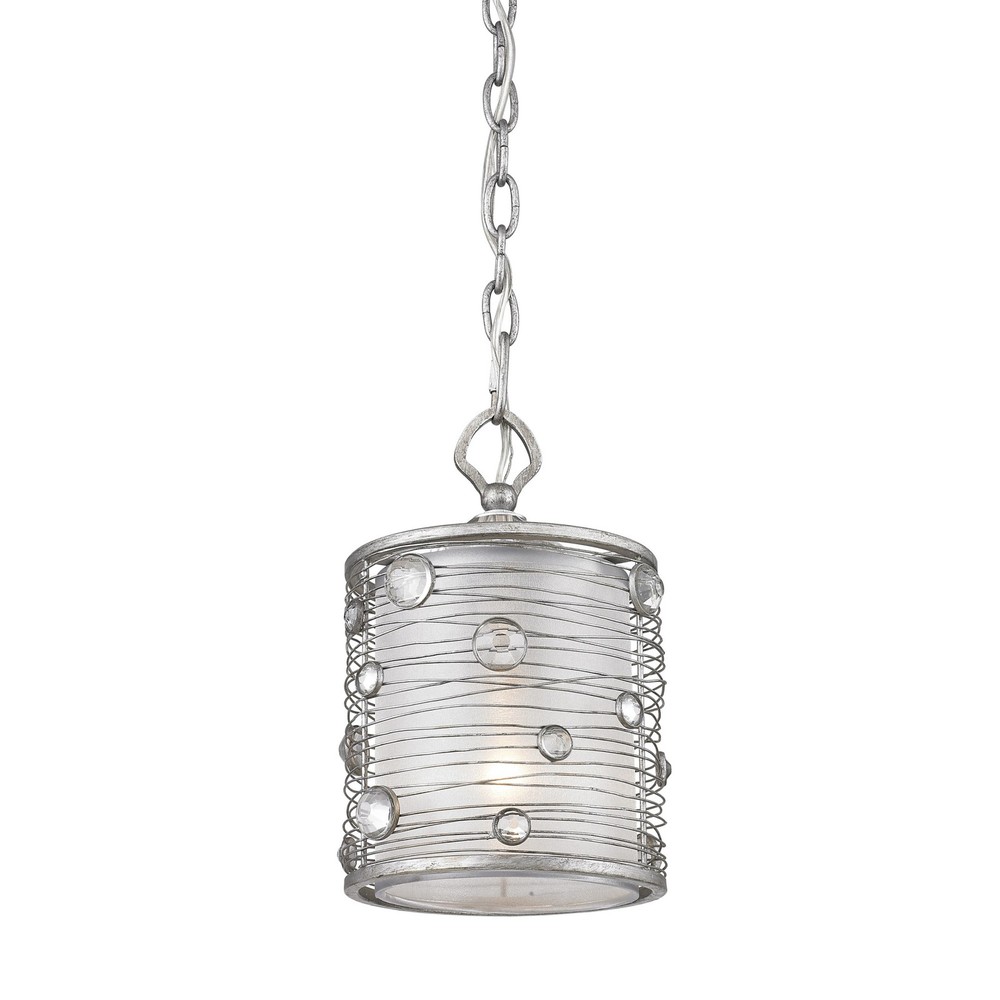 Golden Lighting Joia Mini Pendant Light in Peruvian Silver Finish