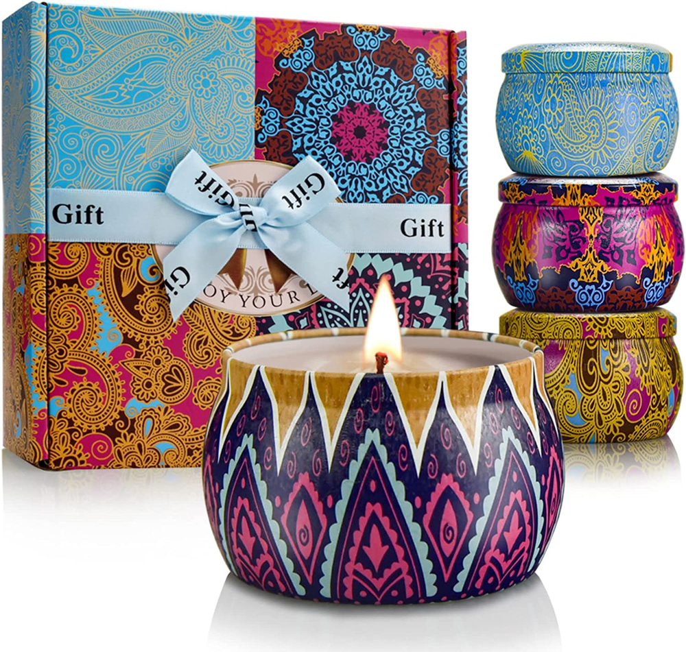 Scented Candles Gift Set for Women 4 Pack Aromatherapy Home Fragrance
