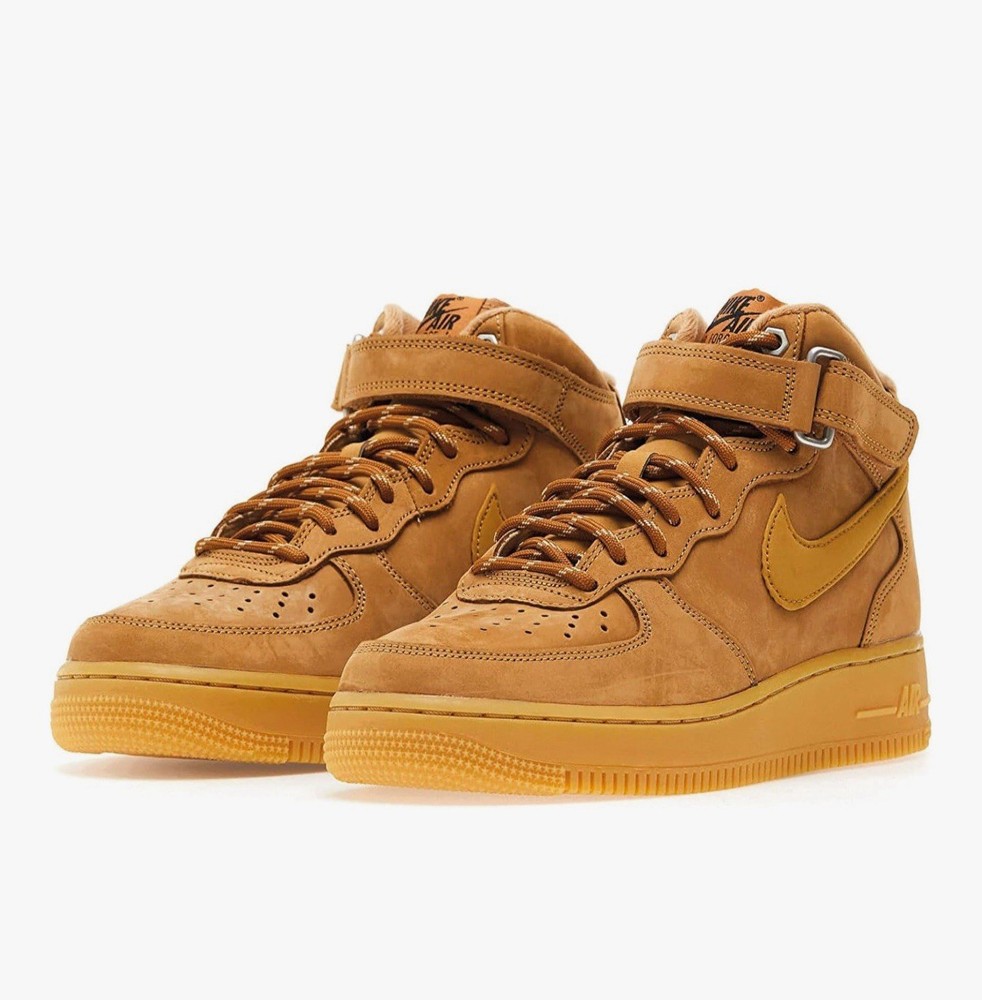 🔥 Nike Men’s Air Force 1 Mid ’07 – Flax/Wheat-Gum Light Brown 🔥 size 9.5 men