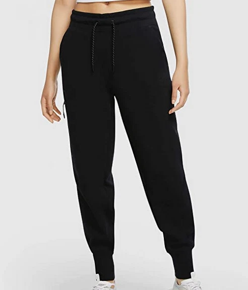 Nike Sportswear Tech Fleece Pants Womens Large Taper CW4292-010 Black Sweatpants