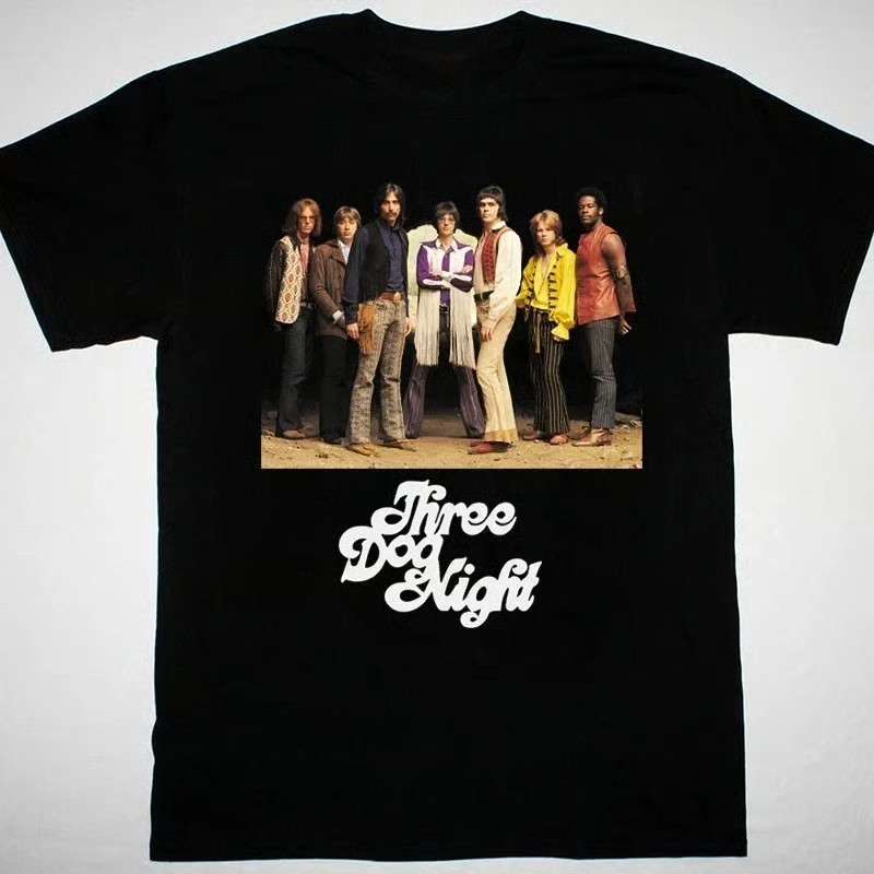 Three Dog Night POSTER ALBUM Black Cotton T Shirt Full Size S-5XL