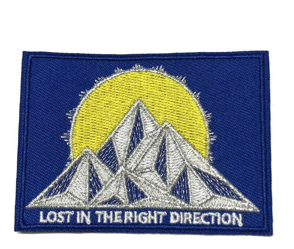 Lost In The Right Direction Patch Embroidered iron-on Applique travel souvenir