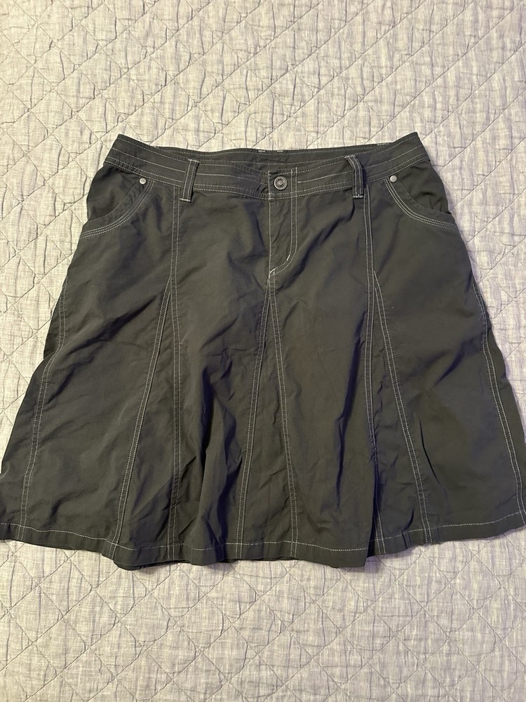 KÜHL Women’s Utility Skirt Size 14 Gray Outdoor Hiking Travel Cargo