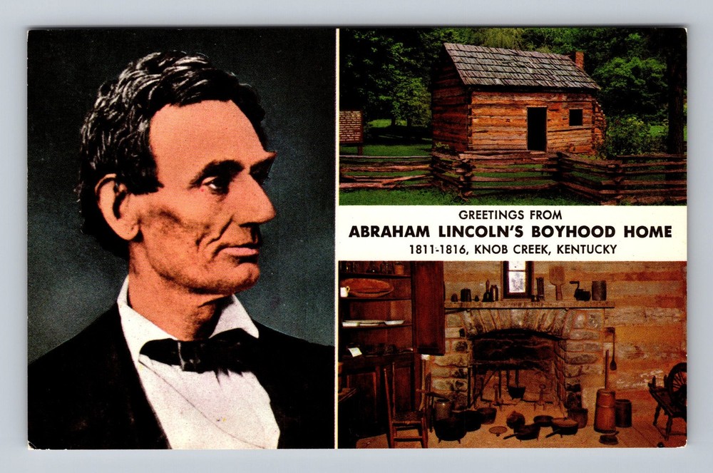 Hodgenville KY-Kentucky Abraham Lincoln's Boyhood Home Vintage Postcard