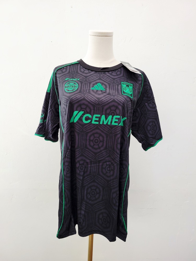 Tigres UANL Jersey 2026 - Black & Electric Green Volcanic - NEW S-2XL