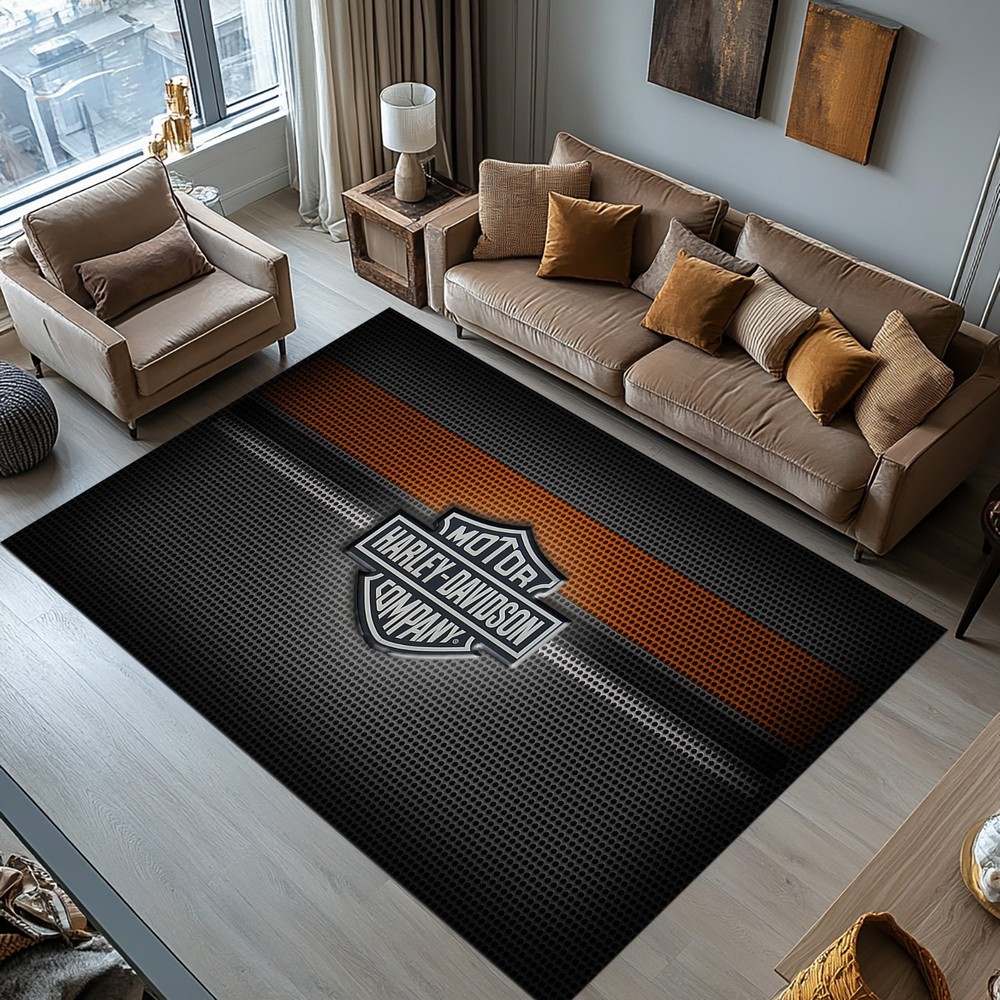 Harley Rug, Harley Rugs, Harley Hall Carpet,Harley Themed  Rug,Harley Design Rug