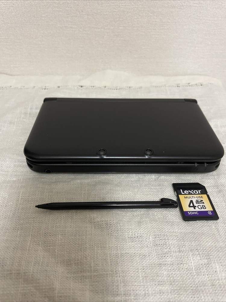 Nintendo 3DS LL Black Used original touch pen 4GB SD card Japanese