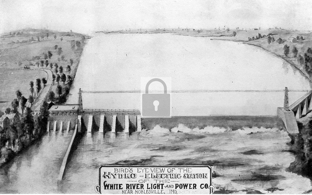 Hydro Electric Station White River Light & Power Noblesville Indiana - Reprint