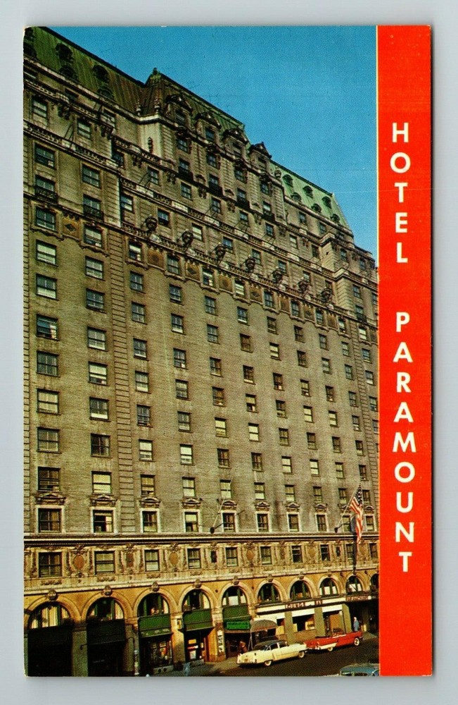 New York City NY, Hotel Paramount Exterior Vintage Postcard