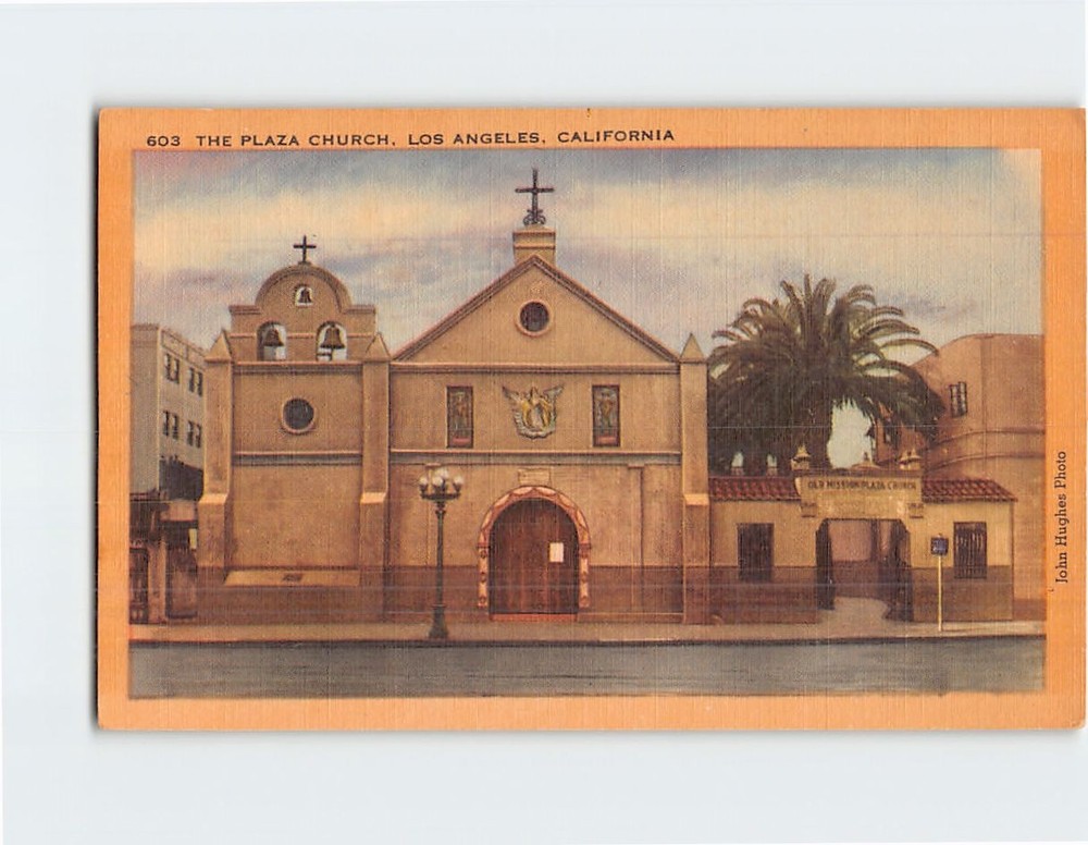 Postcard Plaza Church Los Angeles California USA