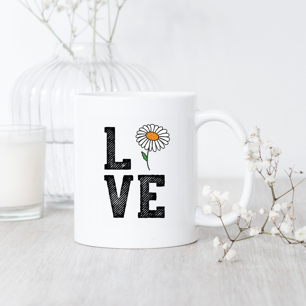 Daisy Love Mug Gift For Daisy Lover Florist Mug Flower Lover Florist Gift Floral