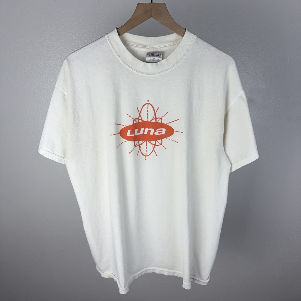 Vintage Luna Galaxie 500 Dean Wareham White Big Logo Band Tour T Shirt Size XL