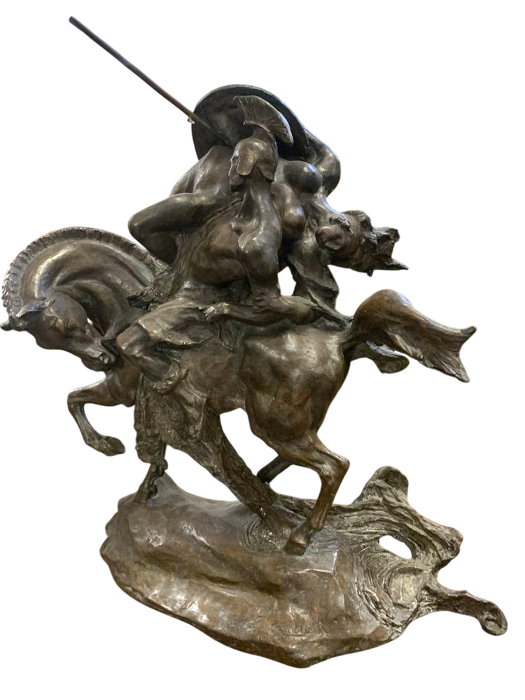 Large Bronze Sculpture The Rat Signed Ezio Ceccarrelli 1865 - 1927