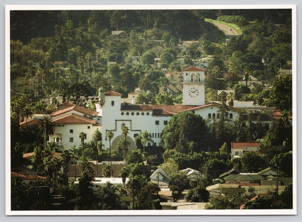 Santa Barbara California, County Court House, Vintage Postcard