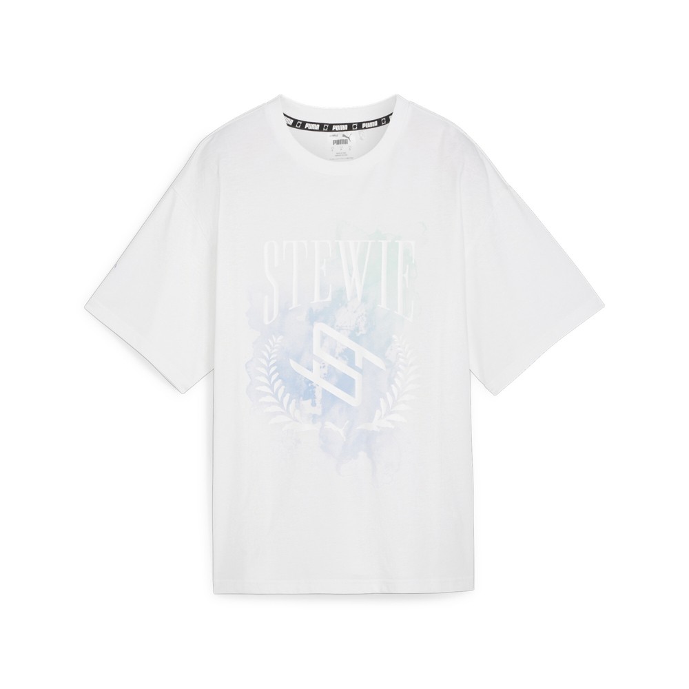 PUMA Stewie X Water T-Shirt Womens White Casual Tops 62153401