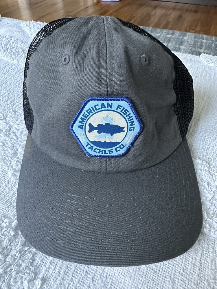 Men Aftco snap back hat gray with blue patch